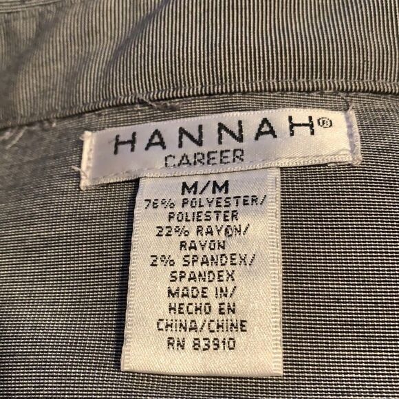 HANNAH CAREER Jacket Peter Pan Collar Gray Medium - Picture 5 of 5